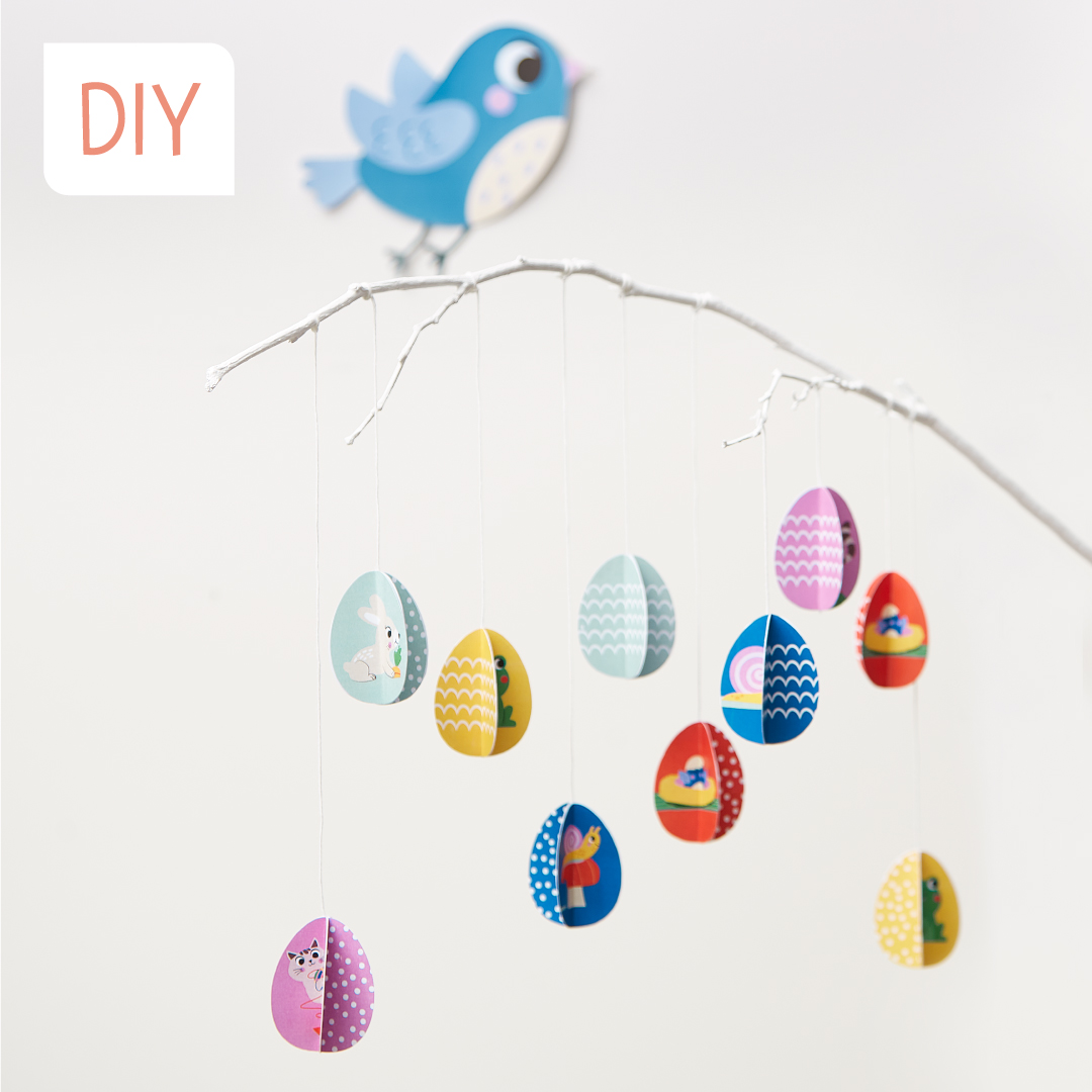 Cute paper eggs to hang in the house to decorate for Easter!