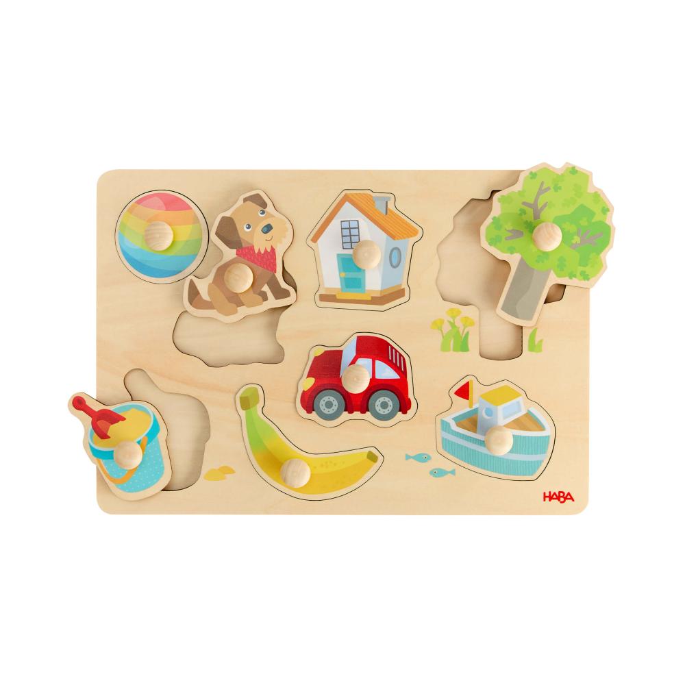Haba Dreven vkladacie puzzle s chytom Prv slov