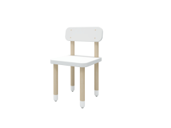 Dreven stolika s operadlom pre deti biela Flexa Dots