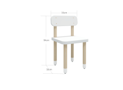 821005940 Flexa Dreven stolika s operadlom pre deti biela Dots 4