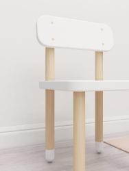 821005940 Flexa Dreven stolika s operadlom pre deti biela Dots 3