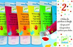 Sada prstových farieb pre deti v tubách Djeco 6 ks od 2 rokov