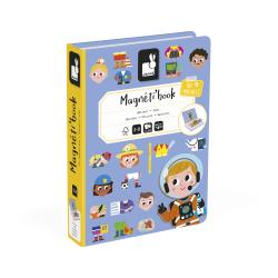 Janod Magnetick kniha skladaka pre deti Povolania Magnetibook 7