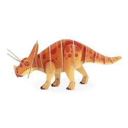 Janod Dreven 3D puzzle Dinosaurus Triceratops Dino 32 ks 5