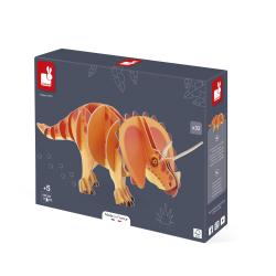 Janod Dreven 3D puzzle Dinosaurus Triceratops Dino 32 ks 7