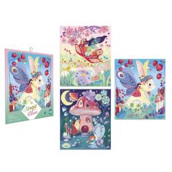 Janod Atelier Mini Kreatvna sada trasov kamienky nalepovanie Magick vly 2