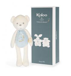 Plyšový medveď s hudbou pre bábätko Kaloo Perle modrý 35 cm